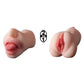 Skinsations Man Eater Pussy/Mouth Masturbator Textured Dual Entry Stroker
