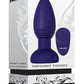 Smooshy Tooshy Rechargeable Silicone Anal Plug with Remote Control - Blue/Navy Blue