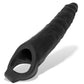 Snake Deep-Reacher Silicone Cocksheath - Black/Black Ice