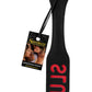 Sportsheets Leather Slut Impression Paddle - Black - 12in