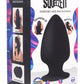 Squeeze-It Squeezable Silicone Anal Plug - Black - Large