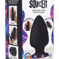 Squeeze-It Squeezable Silicone Anal Plug - Black - Medium