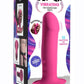 Squeeze-It Vibrating Squeezable Rechargeable Silicone Phallic Dildo - Pink