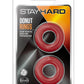 Stay Hard Donut Cock Rings - Red - 2 Pack