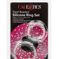 Steel Beaded Silicone Ring - Clear - Large/XLarge - 2 Per Set/Set