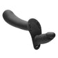 Strap U 28x Rechargeable Silicone 28x Large Double Dildo with Harness and Remote Control - Black