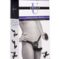 Strap U Double Take Double Penetration Rechargeable Silicone Vibrating Strap-On Harness - Black