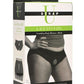 Strap U Lace Envy Black Crotchless Panty Harness - Black - XXLarge