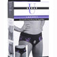 Strap U Lace Envy Lace Crotchless Panty Harness - Black/Purple - Medium/Small