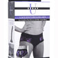 Strap U Lace Envy Pegging Set with Lace Crotchless Panty Harness and Dildo - Black/Purple - Large/XLarge - 5in