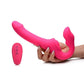 Strap U Licking Vibrating Rechargeable Silicone Strapless Strap-On with Remote Control