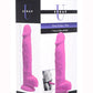 Strap U Power Pecker Silicone 7in Dildo with Balls - Pink