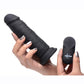 Strap U Power Player 28x Vibrating Silicone Rechargeable Dildo 6.5in with Remote Control