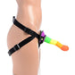 Strap U Proud Rainbow Silicone Dildo with Harness