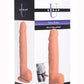 Strap U Silicone Dildo with Balls - Flesh/Vanilla