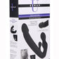 Strap U Tri-Volver Rechargeable Silicone Strapless Strap-On - Black