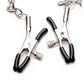 Strict Black Silicone Bit Gag with Nipple Clamps