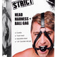 Strict Head Harness with Ball Gag - Black - 1.5in