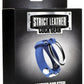 Strict Leather Cock Gear Leather and Steel Cock and Ball Ring - Blue/Metal