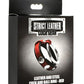 Strict Leather Cock Gear Leather and Steel Cock and Ball Ring - Metal/Red
