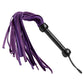 Strict Leather Nubuck Flogger - Black/Purple
