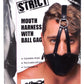 Strict Mouth Harness with Ball Gag - Black