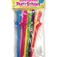 Super Fun Penis Straws - Multicolor - 8 Pack