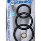 Super Silicone Cock Rings - Black - 3 Pack