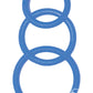 Super Silicone Cock Rings - Blue - 3 Pack