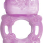 Super Stud Orgasmic Vibrating Silicone Cock Ring Waterproof - Purple