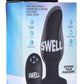 Swell Inflatable Rechargeable Silicone Vibrating Curved Anal Plug - Black