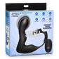 Swell Rechargeable Silicone Inflatable 10x Vibrating Prostate Plug with Cock and Ball Ring and Remote Control - Black