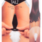 Tailz Fluffer Bunny Tail Glass Anal Plug - Black/White