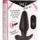 Tailz Snap-On 10x Rechargeable Silicone Anal Plug with Remote Control - Black/Pink - Large