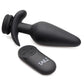 Tailz Snap-On 10x Rechargeable Silicone Anal Plug with Remote Control - Black/Pink - Large