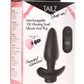 Tailz Snap-On 10x Rechargeable Silicone Anal Plug with Remote Control - Black/Pink - Small