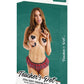 Teacher's Pet Extra Credit Remote Control Rechargeable Plaid Panty Vibe - Black/Red - Set