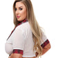 Teacher's Pet Schoolgirl Top - Red/Wine - Queen