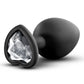 Temptasia Bling Plug Silicone Butt Plug - Black - Medium