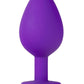 Temptasia Bling Plug Silicone Butt Plug - Purple - Medium