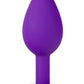 Temptasia Bling Plug Silicone Butt Plug - Purple - Small