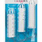 Textured Extension Set Penis Sleeves - Clear - 3 Piece