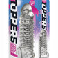 The 9's - Toppers Open Ended, Ribbed and Nubbed Penis Extender - Clear
