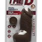 The D Fat D Ultraskyn Dildo with Balls - Chocolate - 8in