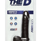 The D Perfect D Firmskyn Dildo with Balls - Black/Chocolate - 7in