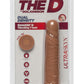 The D Shakin D Ultraskyn Vibrating Dildo - Brown/Caramel - 7in
