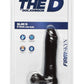 The D Slim D Firmskyn Dildo with Balls - Black/Chocolate - 6in
