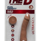 The D Slim D Ultraskyn Dildo - Brown/Caramel - 6in