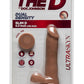 The D Slim D Ultraskyn Dildo with Balls - Brown/Caramel - 6.5in