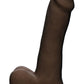 The D Slim D Ultraskyn Dildo with Balls - Brown/Chocolate - 6.5in